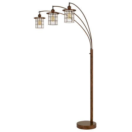 Silverton Arc Floor Lamp With Glass Shades (Edison Bulbs Included) -  CAL LIGHTING, BO-2668-3L-RU